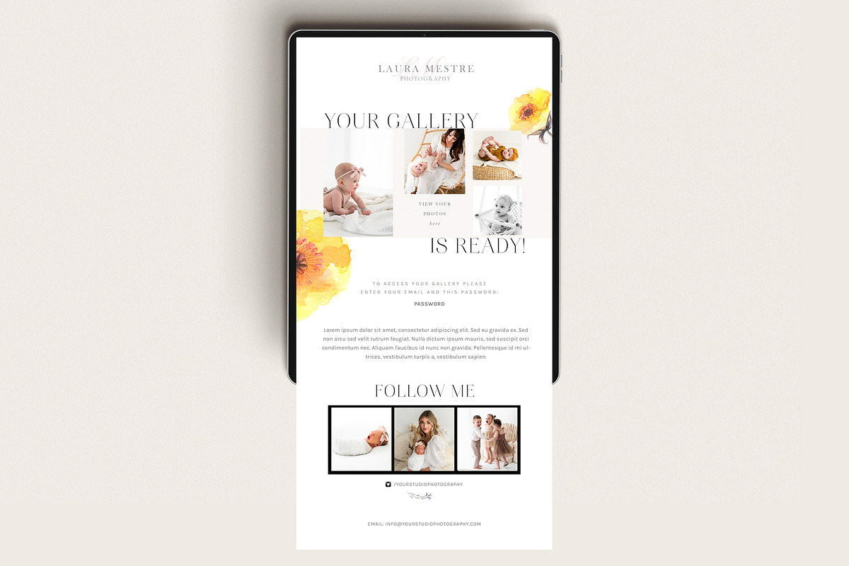 Your Gallery is Ready Email, an Email Template by By Stephanie Design (Photo 2 of 2)
