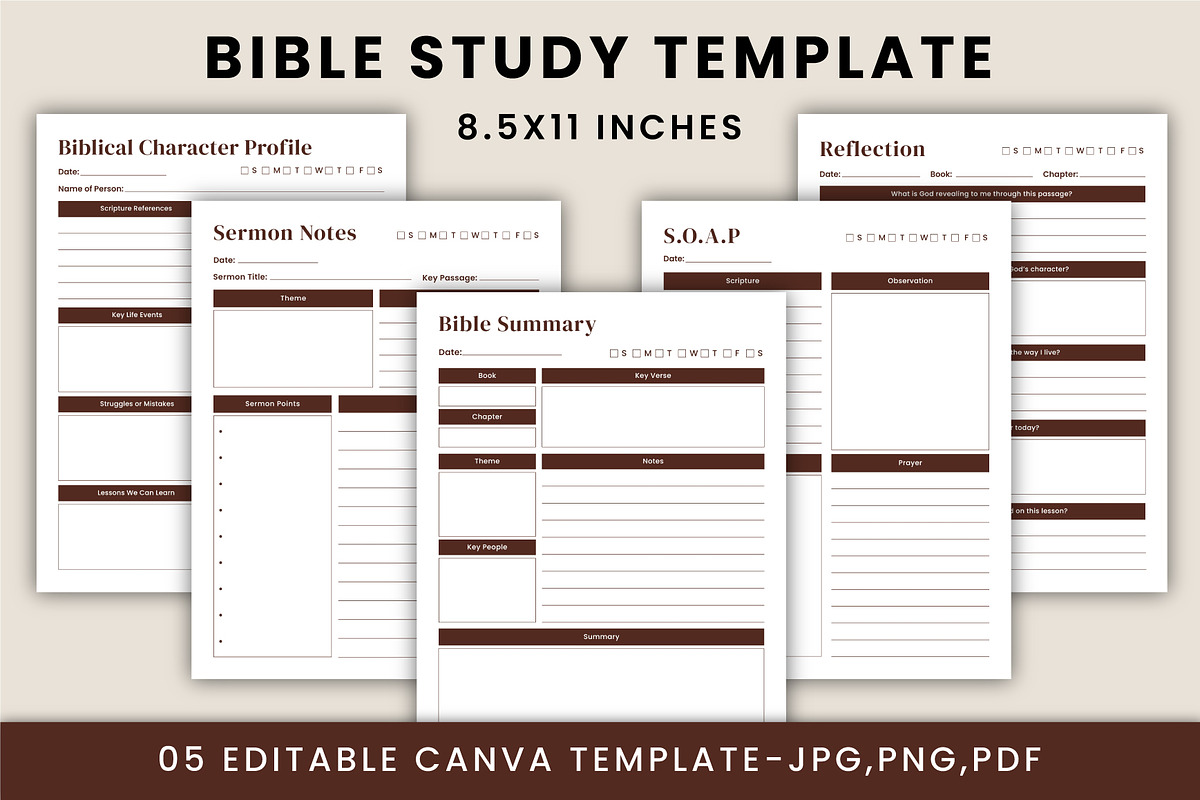 Bible Study Canva Template