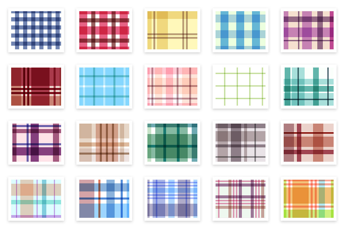 Plaid pattern set, a Pattern Graphic by Hellgram (Photo 4 of 5)