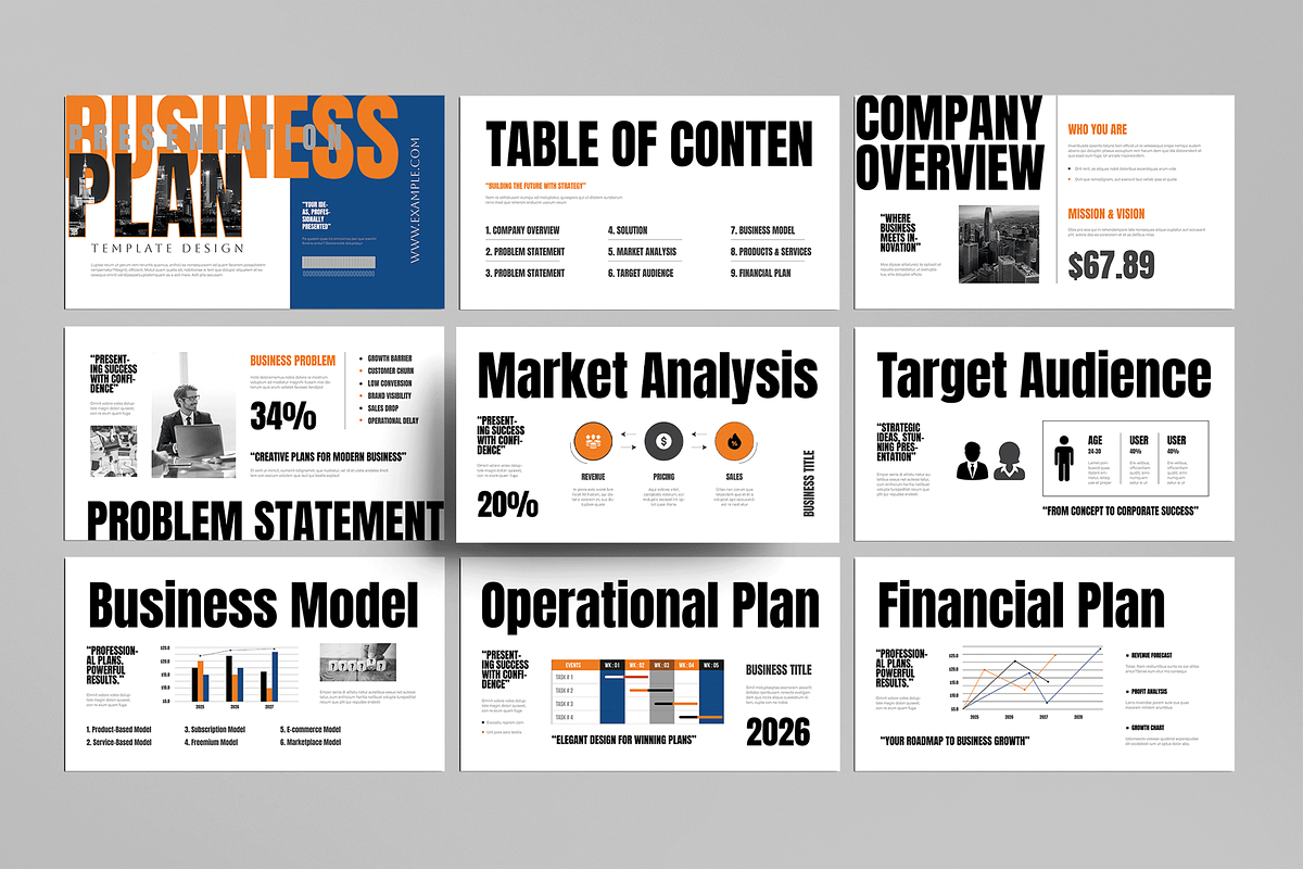Business Plan Presentation Template, a Presentation Template by MightyDesign (Photo 1 of 7)
