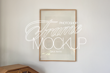 Wood Frame Minimal Scene Mockup
