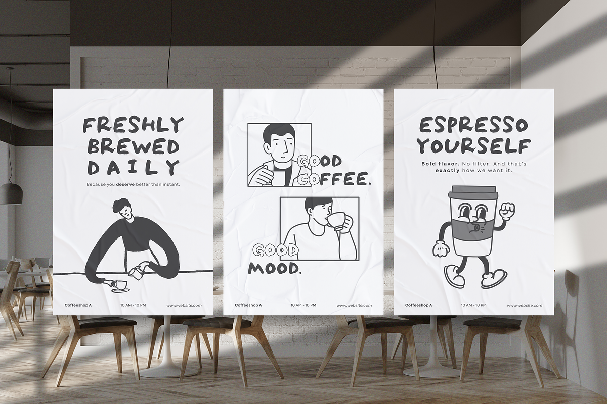 Editable Posters for Coffeeshops Canva preview 2