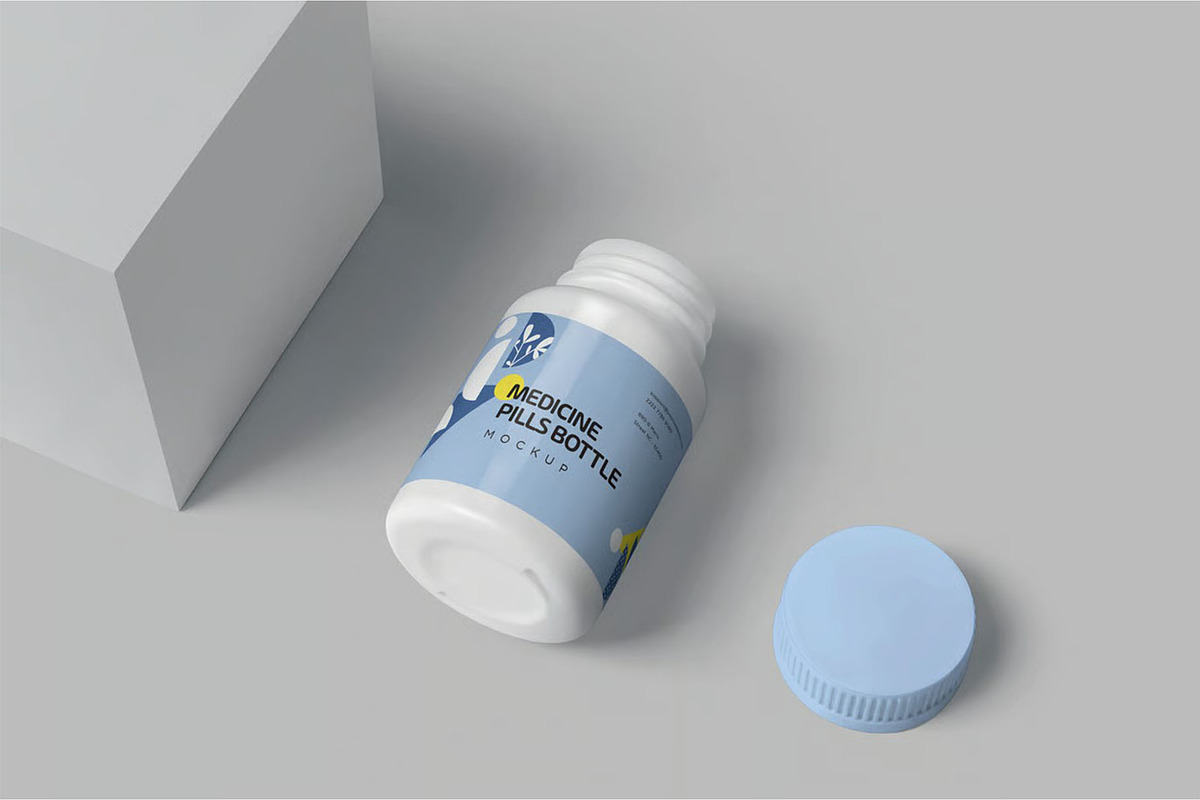Medicine Bottle Mockup, a Product Mockup by megostudi0 (Photo 4 of 6)