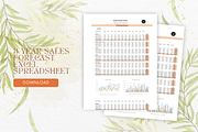 3 Year Sales Forecast Spreadsheet, a Templates & Theme by Designbudy (Thumbnail 3 of 7)