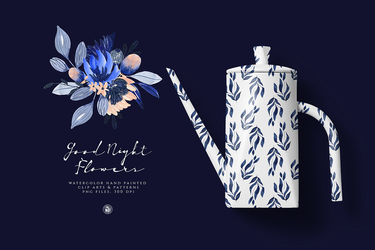 Good Night Flowers, a Decorative Illustration by Webvilla Studio (Photo 4 of 5)