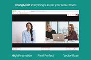 Google Meet Mockup kit | PSD, a Mockup by ZP Design (Thumbnail 3 of 4)