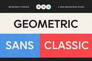 Retrotrics, a Sans Serif Font by graphicook (Thumbnail 2 of 10)