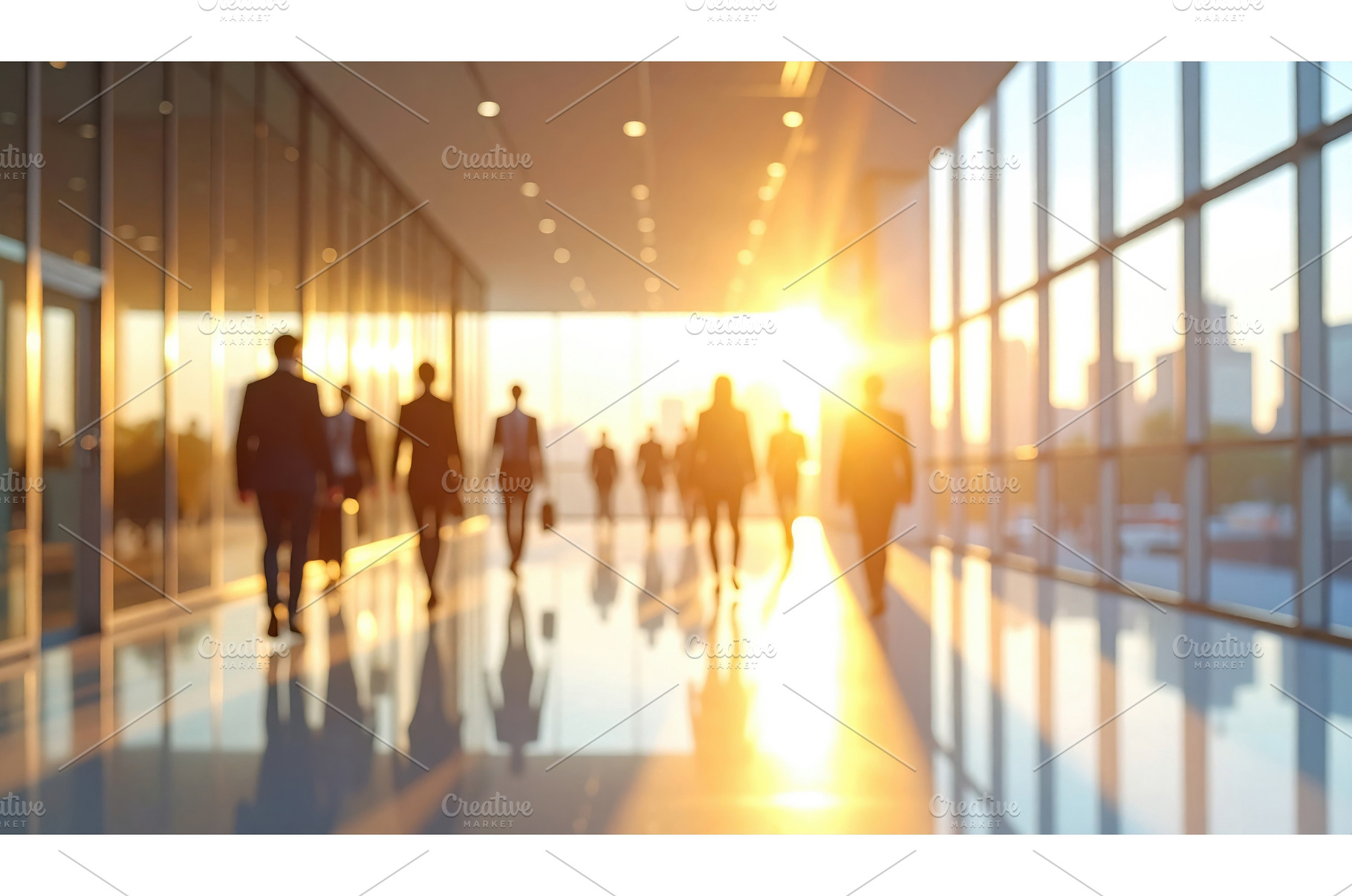 Silhouetted business professionals, an Architecture Photo by Igor Tichonow