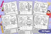 Alphabet Worksheets for Kids, an Education Illustration by Creative Zone (Thumbnail 2 of 4)