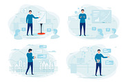 Vector Business People Illustrations, a Background Graphic by Tashal (Thumbnail 3 of 5)