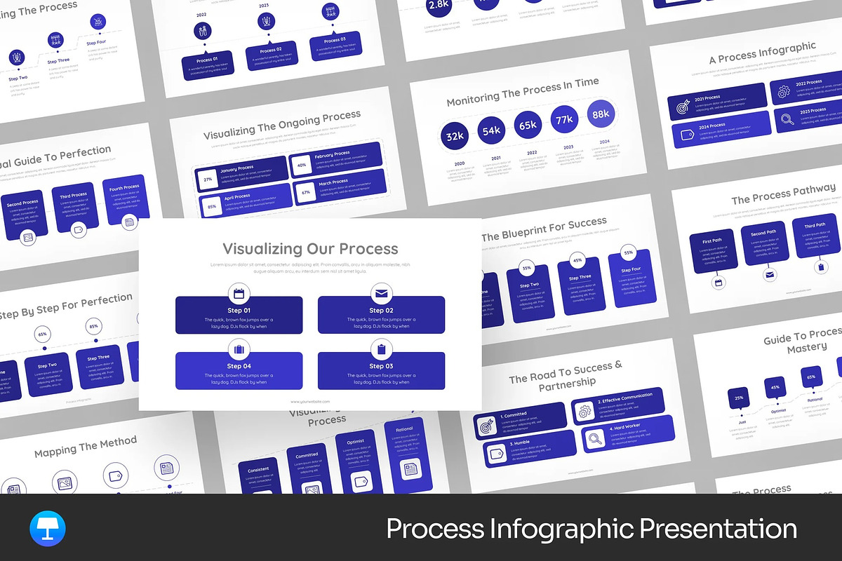 Process Infographic Keynote Template, a Presentation Template by Fit-tee (Photo 1 of 2)