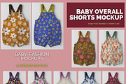 Baby Overall Shorts Mockup, a Shirt Mockup by Nora Gad (Thumbnail 1 of 16)