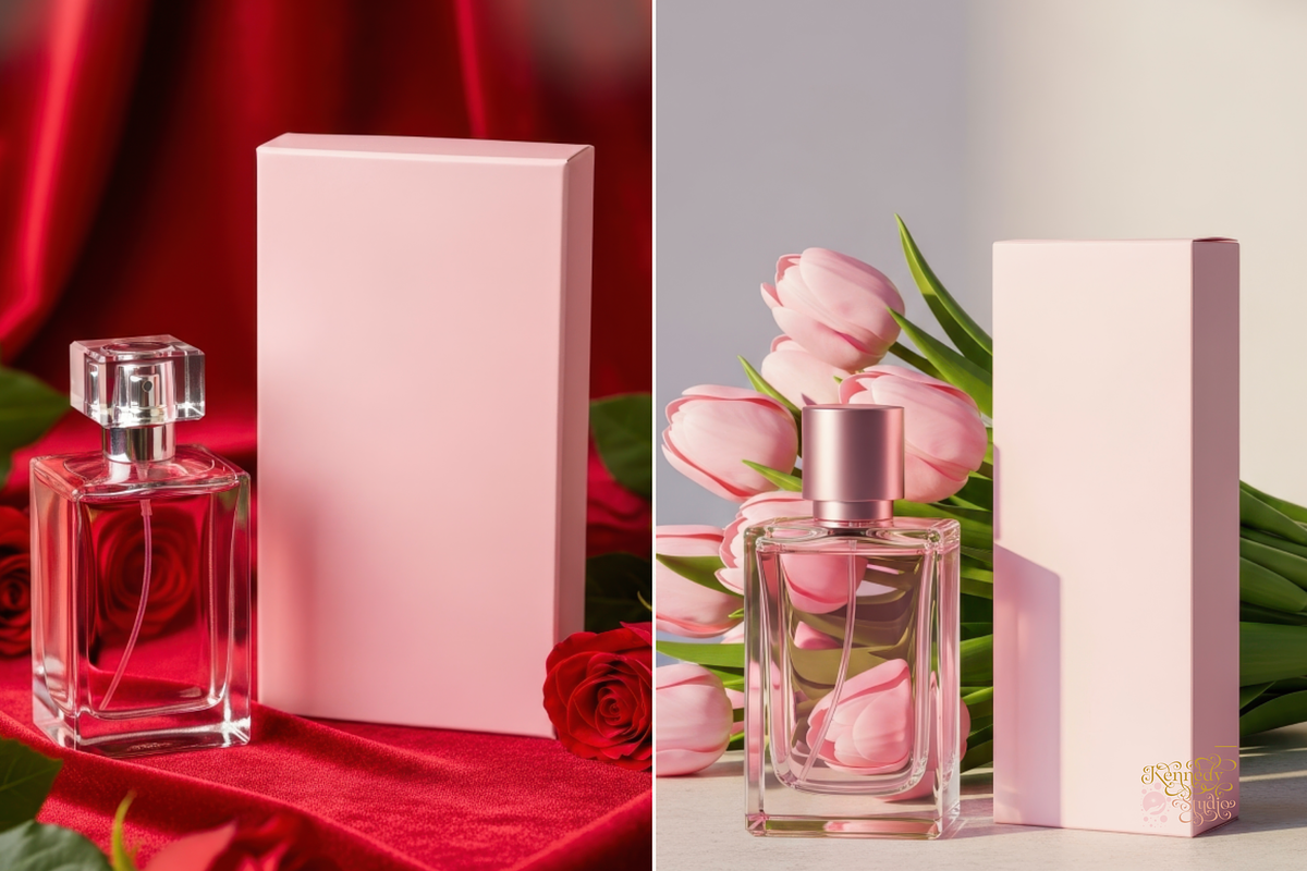 Valentine Perfume Bottle Mockup 1000, a Packaging Mockup by KennedyStudio (Photo 4 of 15)
