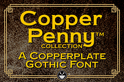 Copper Penny™ Font Collection, a Serif Font by Fontry West (Thumbnail 1 of 8)