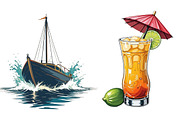 Watercolor Summer Clipart Bundle, an Illustration by Pixels.Craft (Thumbnail 5 of 5)