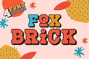 Fox Brick 4 Font Styles, a Slab Serif Font by Fox7 By Rattana