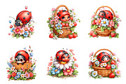 Spring Ladybug Sublimation Clipart, an Illustration by GatewayDesign (Thumbnail 2 of 6)