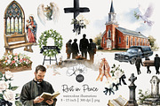 105 Christian funeral clip art, a Person Illustration by Poppy Lane Studio (Thumbnail 1 of 10)