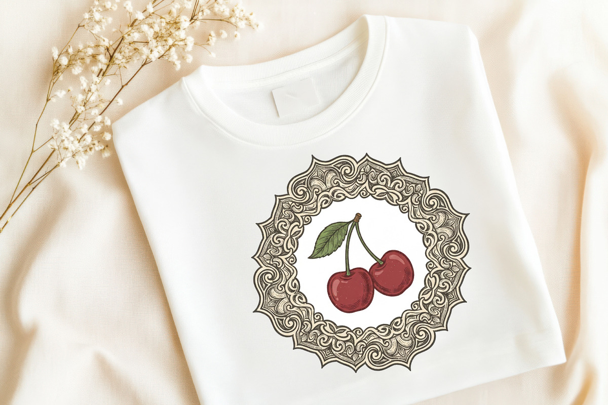 Vintage Cherry Label Printable, an Illustration by GatewayDesign (Photo 5 of 6)