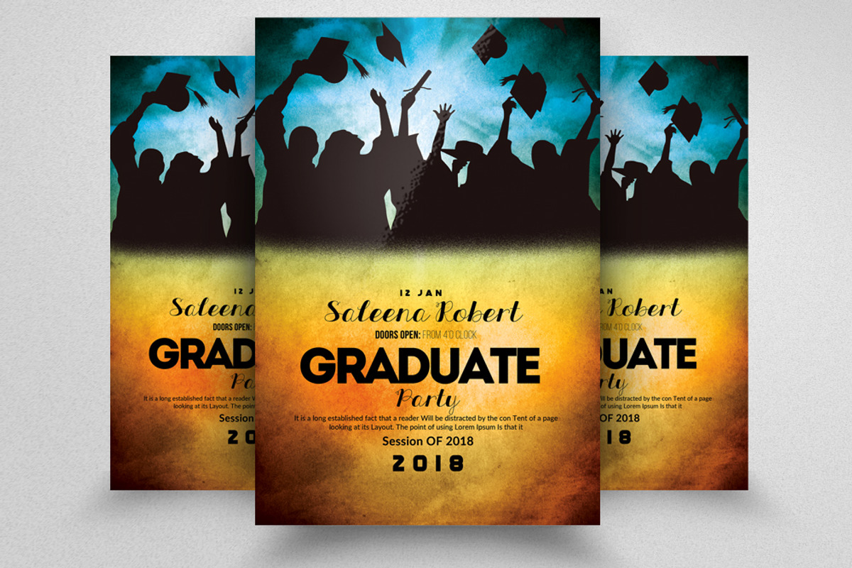 Graduation Party Flyer Template, a Flyer Template by Design Up (Photo 1 of 2)