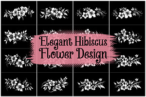 Elegant hibiscus flower design, an Illustration by jahid234