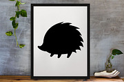 Hedgehog Silhouette SVG, an Animal Illustration by newminddesign (Thumbnail 4 of 10)