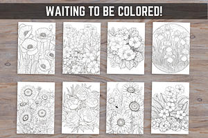 Language Of Flowers Coloring Book