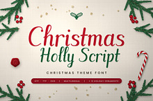 Christmas Holly Script Font