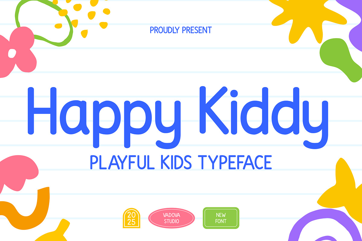 Happy Kiddy Playful Kids Font, a Sans Serif Font by Vadovastd (Photo 1 of 7)