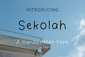 Sekolah Handwritten Font
