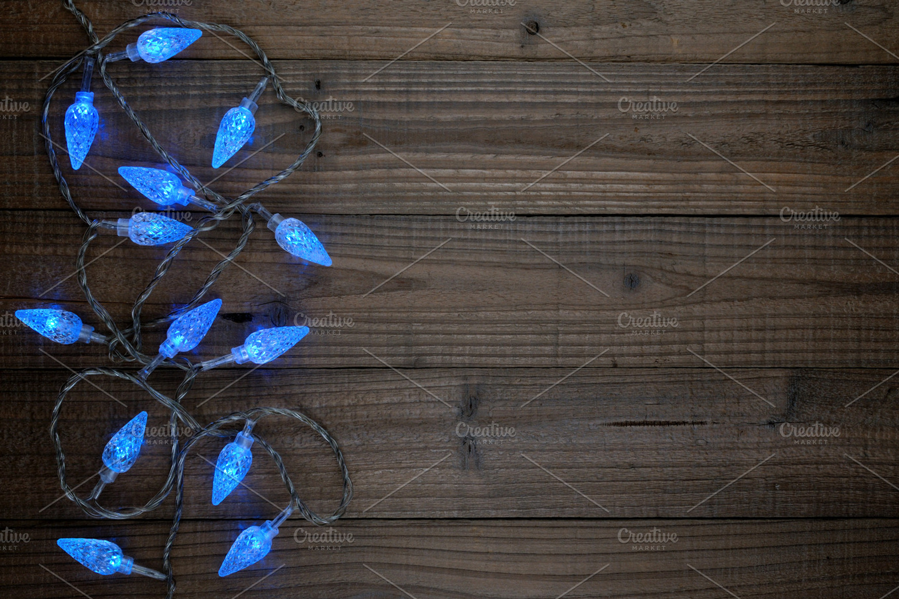 Blue christmas lights
