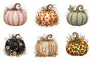 Preppy Boho Fall Pumpkin Clipart, a Seasonal Illustration by Designworld (Thumbnail 4 of 6)