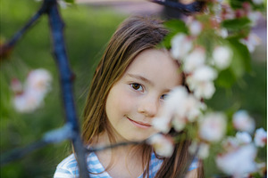 Young girl in spring nature., a Person Photo by HalfPoint