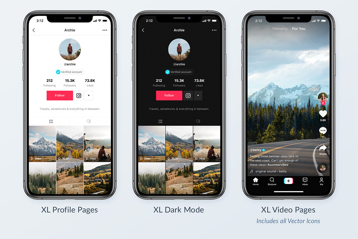 TikTok Mobile Mockups Pack, a Social Media Template by Poego Social (Photo 2 of 6)