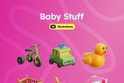 Baby Stuff 3D Icons, an Object 3D Model by Rakata Studio (Thumbnail 7 of 7)