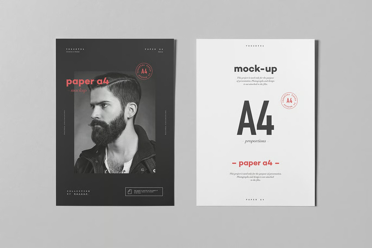 Paper A4 Mock-up, an Advertising Mockup by zippypixelstudio (Photo 7 of 12)