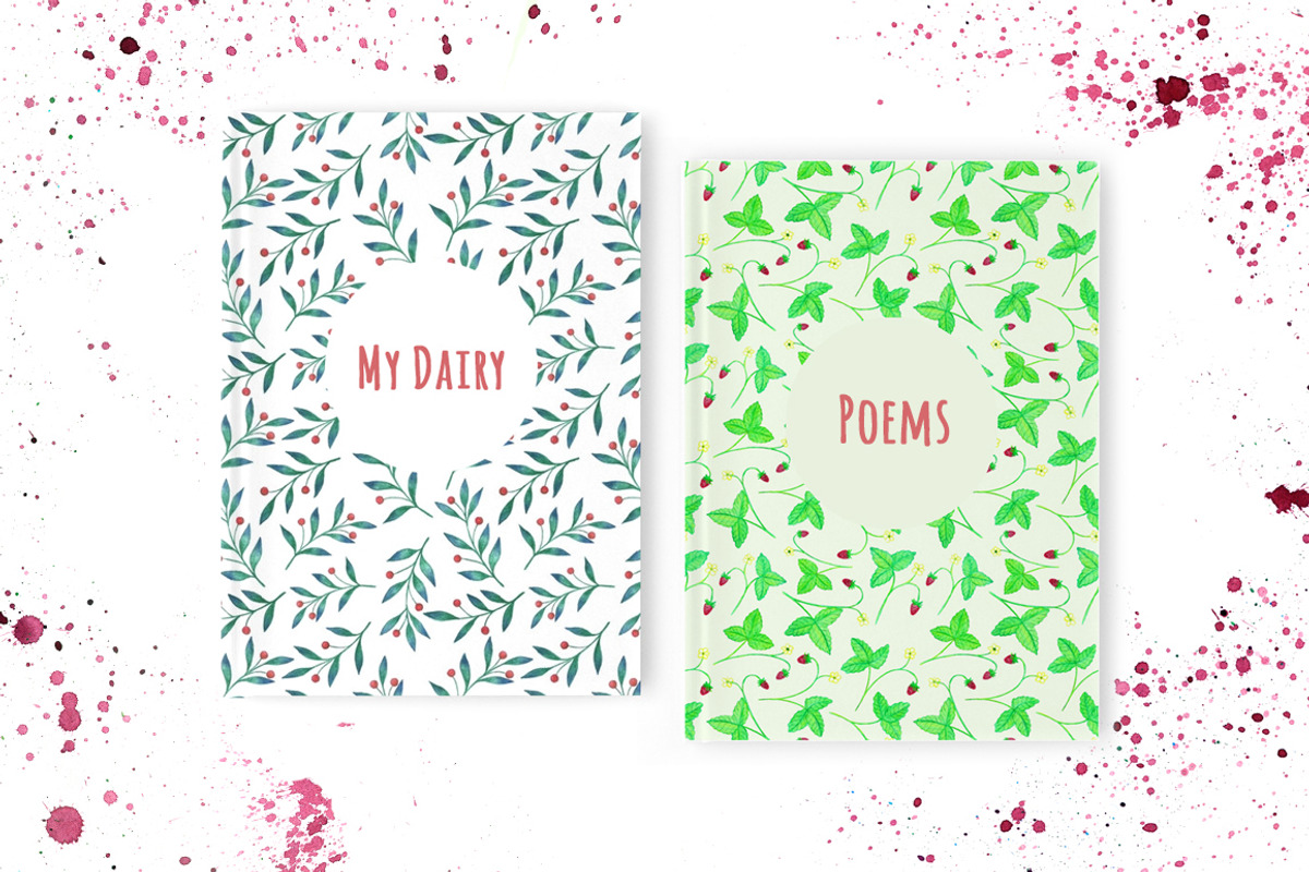 Lovely watercolor patterns preview 4