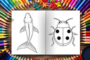 Cute Baby Animal Coloring Books, an Animal Illustration by LA Design (Thumbnail 5 of 10)