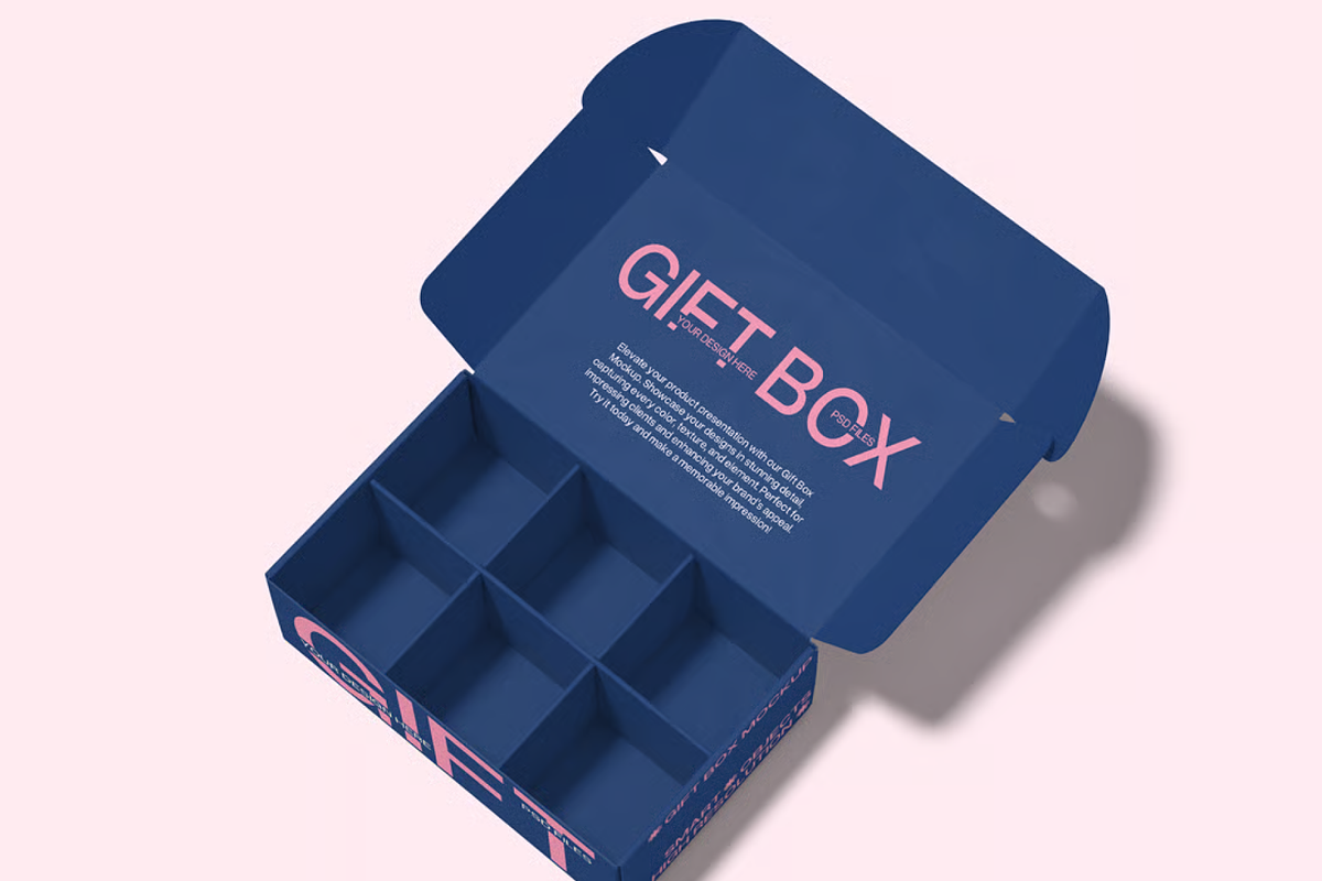 Gift Box Mockup 2 Angles, a Packaging Mockup by graphicsauce (Photo 2 of 3)