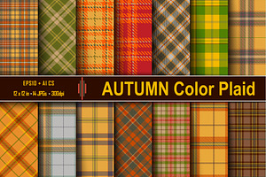 Autumn Color Tartan Plaid