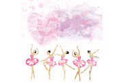 Pink ballet.watercolor, a Person Illustration by art_mouse (Thumbnail 5 of 7)