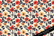 Seamless Retro Flowered Wallpaper, a Pattern Graphic by Chromolume Studio (Thumbnail 15 of 15)