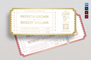 Wedding Ticket Invitation Template, an Invitation Template by BrandPacks (Thumbnail 1 of 4)