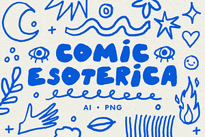 Comic Esoterica Art Bundle, a Decorative Illustration by Theo Quest Art & Design