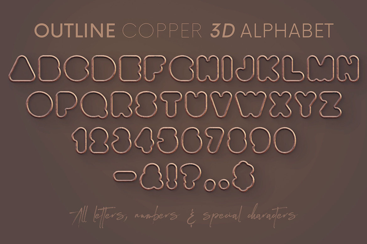 Outline Cooper - 3D Lettering, a Graphic by MIIM (Photo 8 of 8)