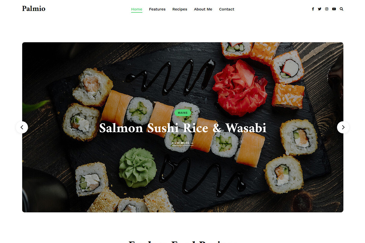 Palmio - Food Recipe Blog Theme, a WordPress Template by MatchThemes (Photo 2 of 4)