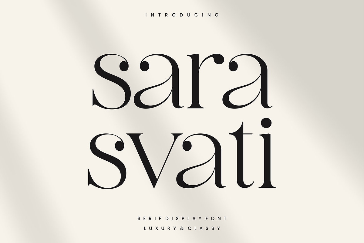 Sarasvati - Serif Display Font, a Serif Font by Artchitype Studio (Photo 1 of 14)