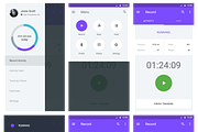Material UI Kit: Fitness, a Templates & Theme by UI8 (Thumbnail 3 of 7)