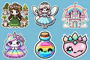 Princess Sticker Clipart, an Illustration by DreamCafeArt (Thumbnail 2 of 5)