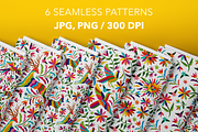 Mexican Otomi Seamless Pattern Set, a Pattern Graphic by Akbaly (Thumbnail 2 of 6)